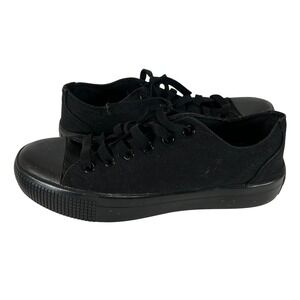 TredSafe Mens Pepper Slip Resistant Work Shoes Black Canvas Sneakers Size 9